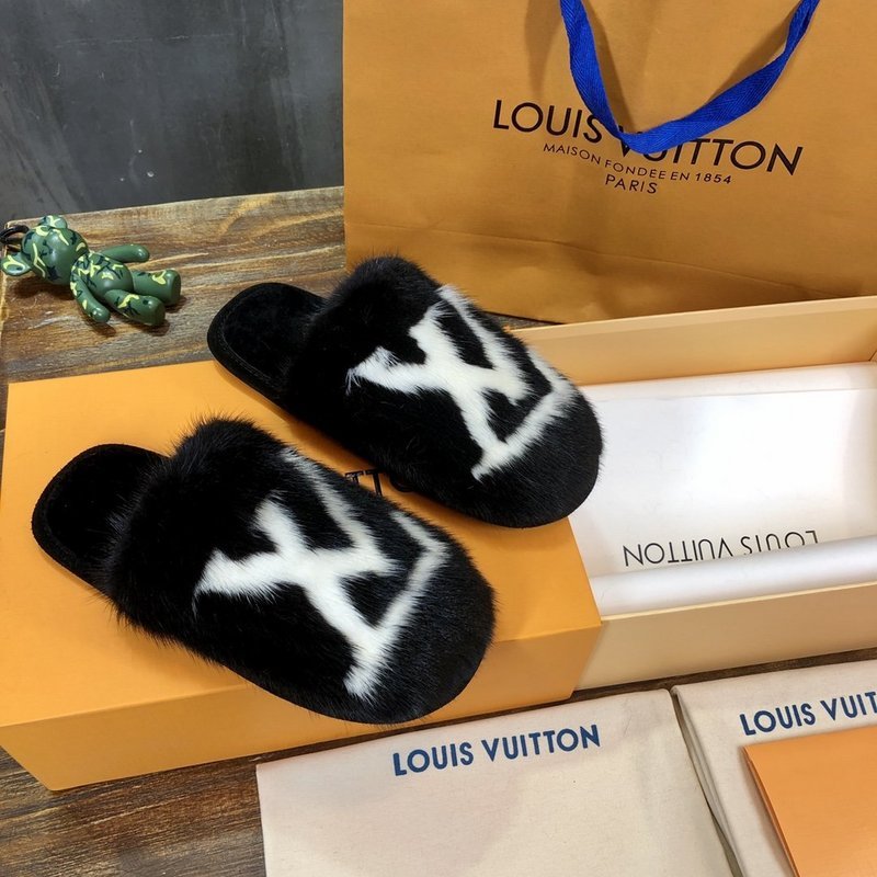 Close-up of Louis Vuitton shoes craftsmanship
