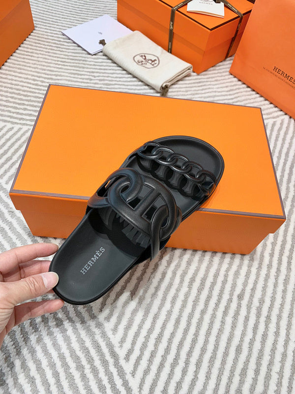 Hermès Chocolate Brown Espadrille Wedge Sandals - Lifestyle Styling Shot