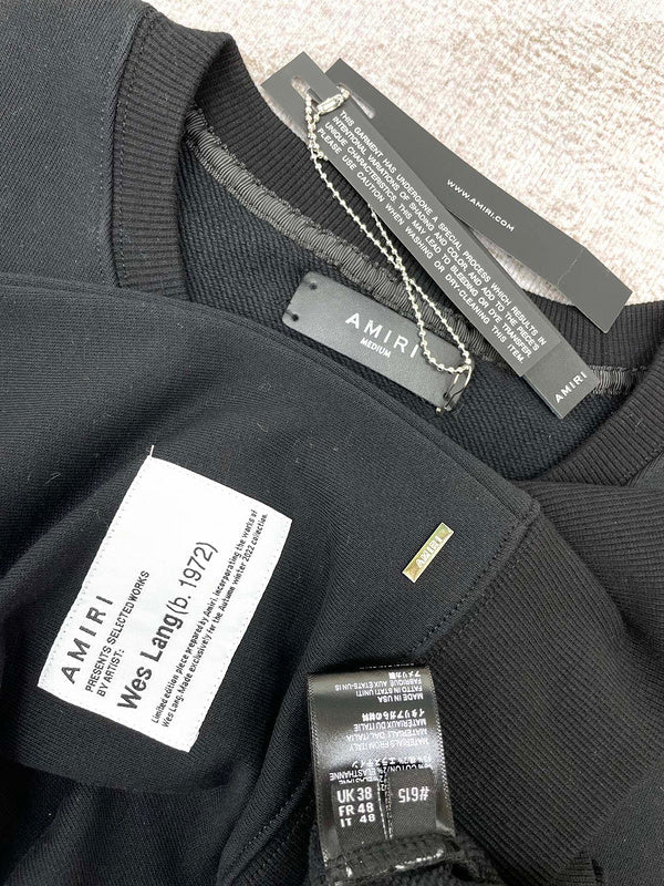 Amiri hoodie front view designer style