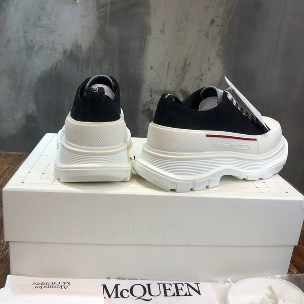 Alexander McQueen Burgundy Block Heel Pumps - Sole Detail View