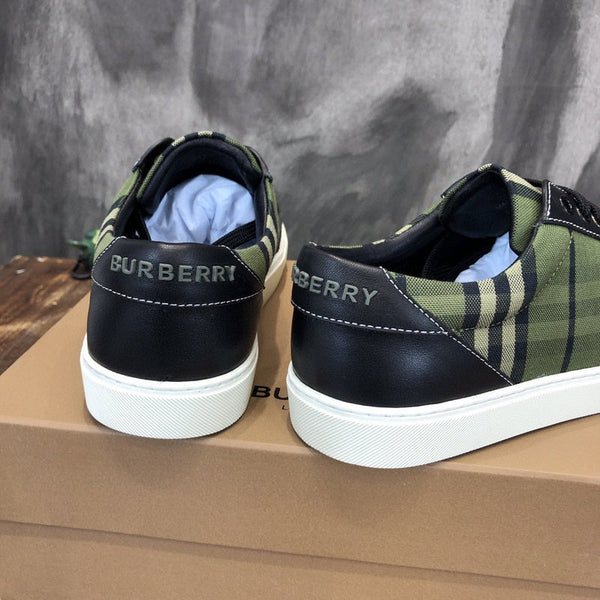Burberry Grey Loafer Flats - Angled View