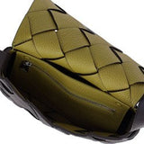 Close-up of Bottega Veneta shoulder bags hardware and fine stitching