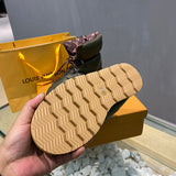 Louis Vuitton Red Block Heel Pumps - Back View
