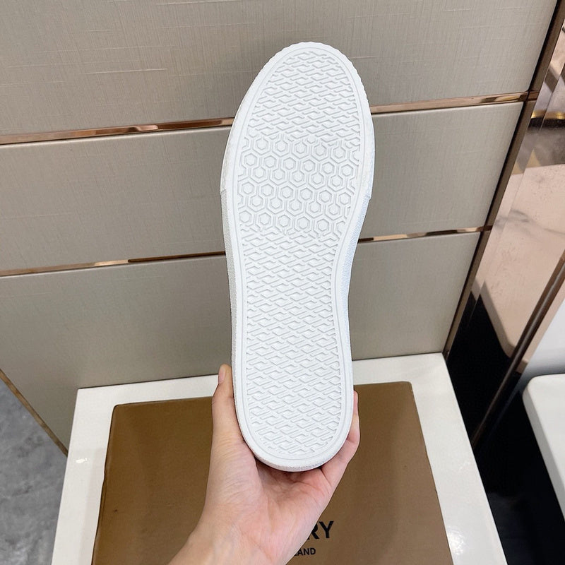 Burberry White Chunky Platform Sneakers - Back View