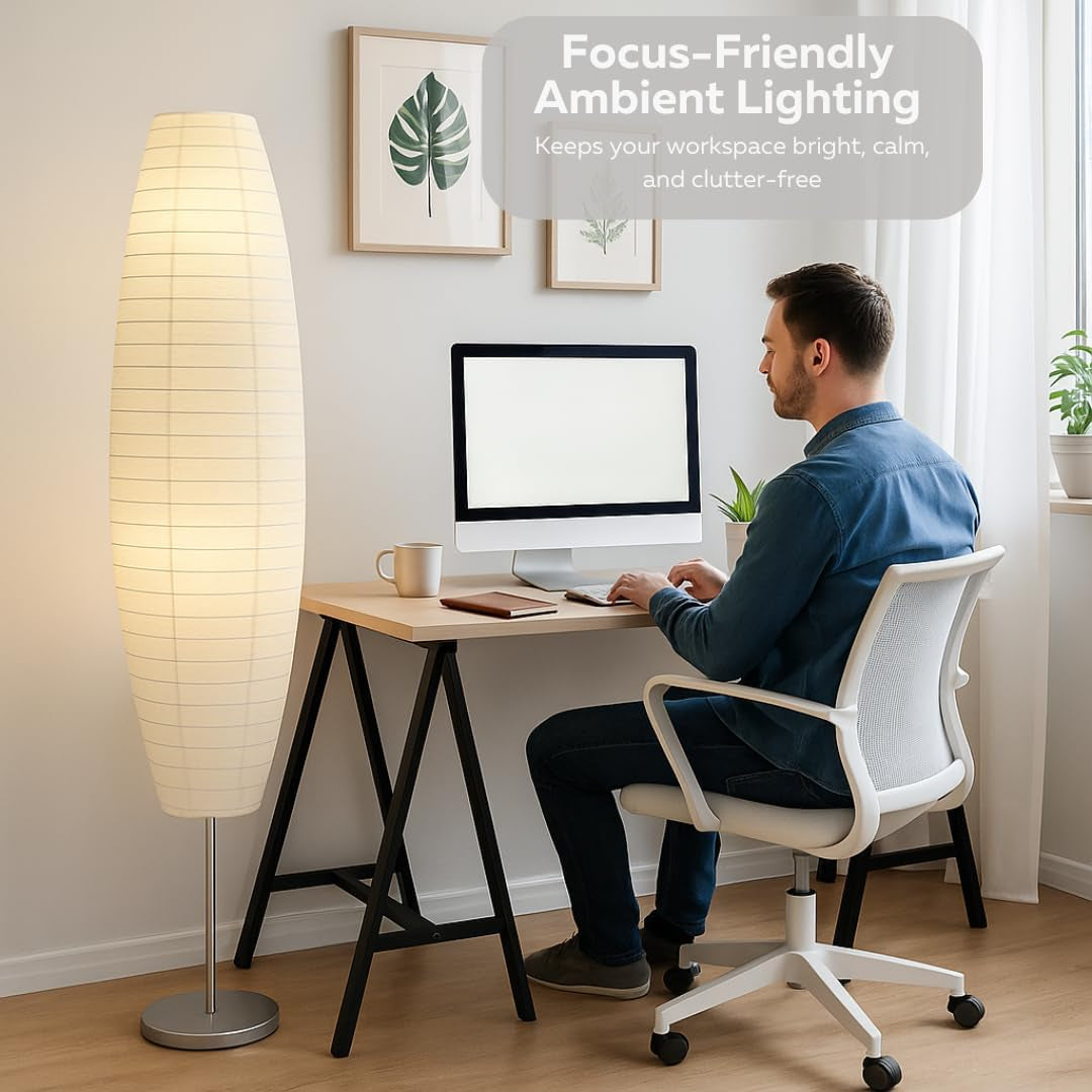 Diploma Paper Floor Lamp Set - Paper Lamps - Rice Paper Floor Lamps - Paper Floor Lamps