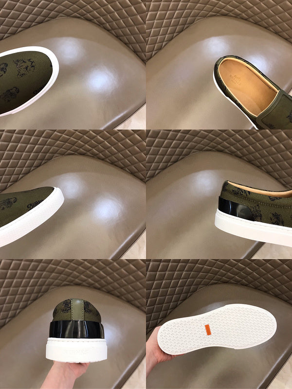 Hermès Tan Block Heel Pumps - Back View
