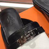 Hermès White Chunky Platform Sneakers - Sole Detail View