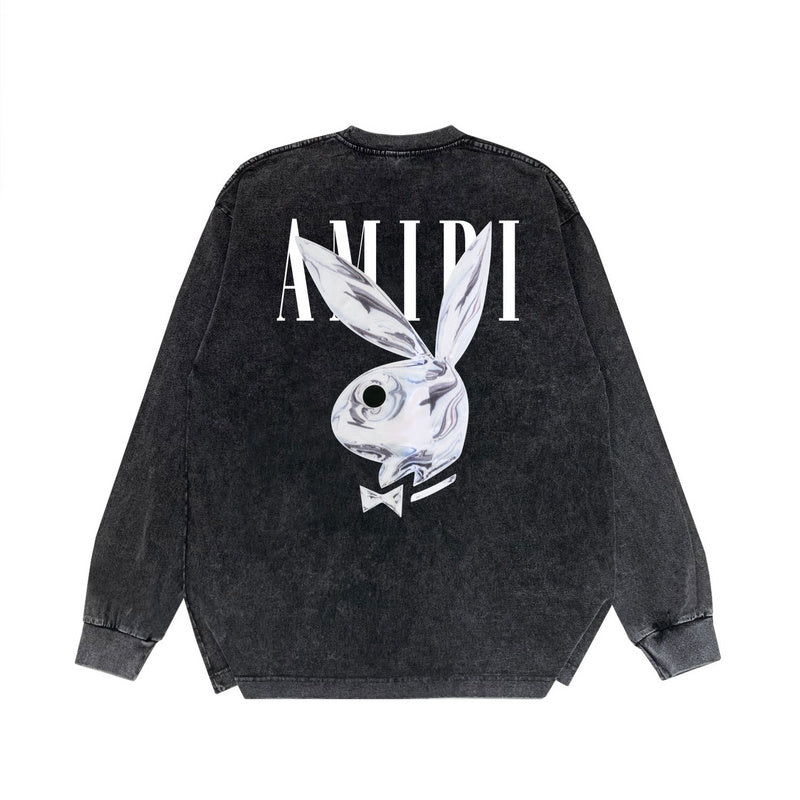 Close-up of Amiri hoodie craftsmanship