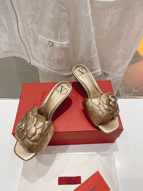Close-up of Valentino Garavani shoes craftsmanship