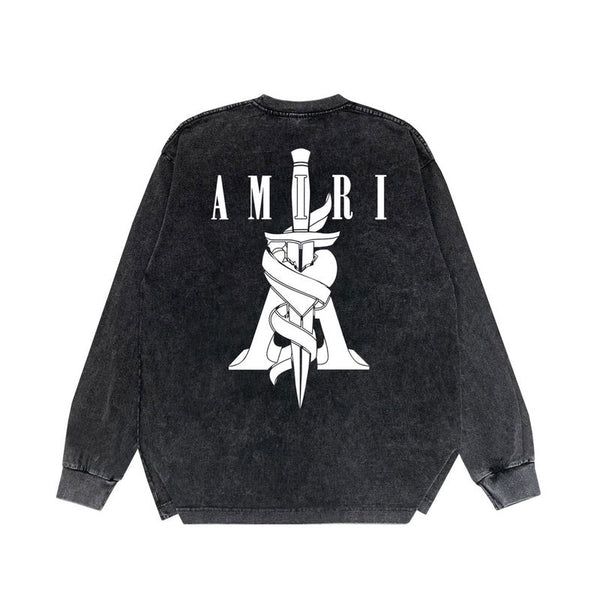 Close-up of Amiri hoodie craftsmanship
