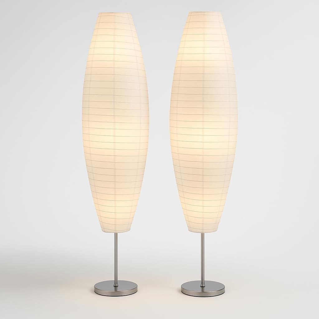 Diploma Paper Floor Lamp Set - Paper Lamps - Rice Paper Floor Lamps - Paper Floor Lamps