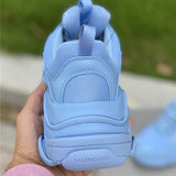 Balenciaga Grey Chunky Platform Sneakers - Toe Detail View