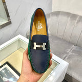 Hermès White Block Heel Pumps - Front View