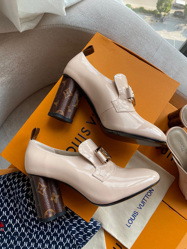 Close-up of Louis Vuitton shoes craftsmanship
