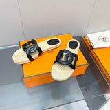 Hermes sandals Style 196 - logo and branding close-up