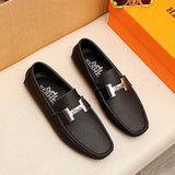 Hermes shoes Style 041 - close-up of refined designer finish (alternate angle)