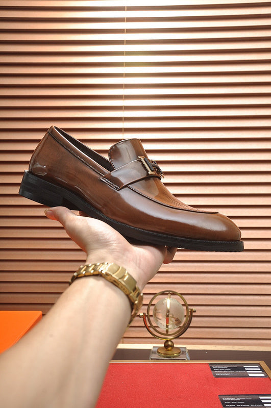 Hermès Grey Classic Ballet Flats - Back View