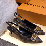 Close-up detail view of Louis Vuitton luxury piece style No.123