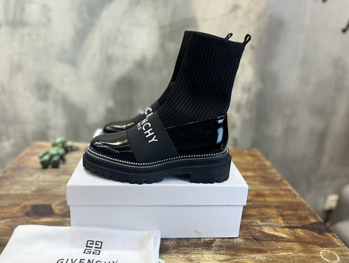 Givenchy Burgundy Loafer Flats - Full Silhouette View