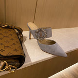 Louis Vuitton Burgundy Slingback Heels - Angled View
