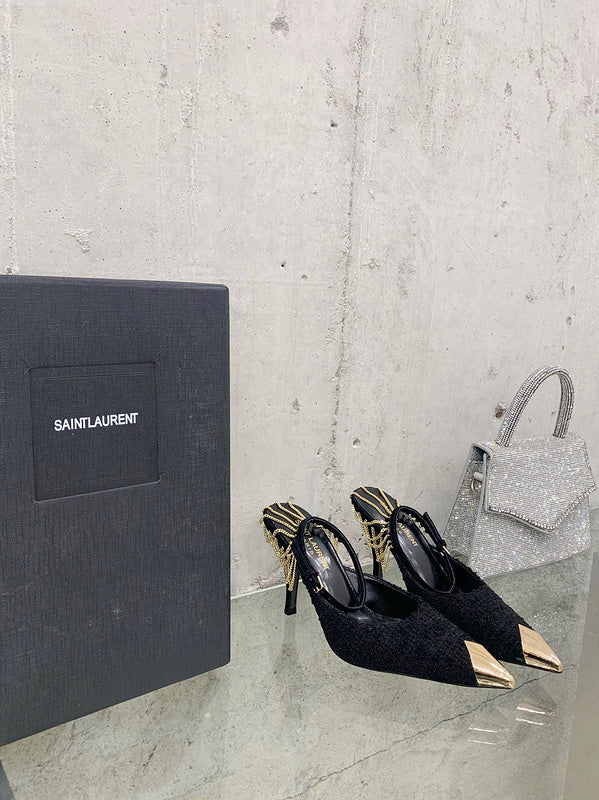 Side profile view of Saint Laurent luxury piece style No.021