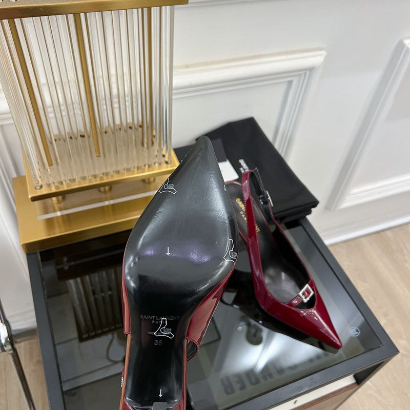Close-up of Saint Laurent shoes craftsmanship