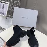 Balenciaga Burgundy Combat Boots - Sole Detail View