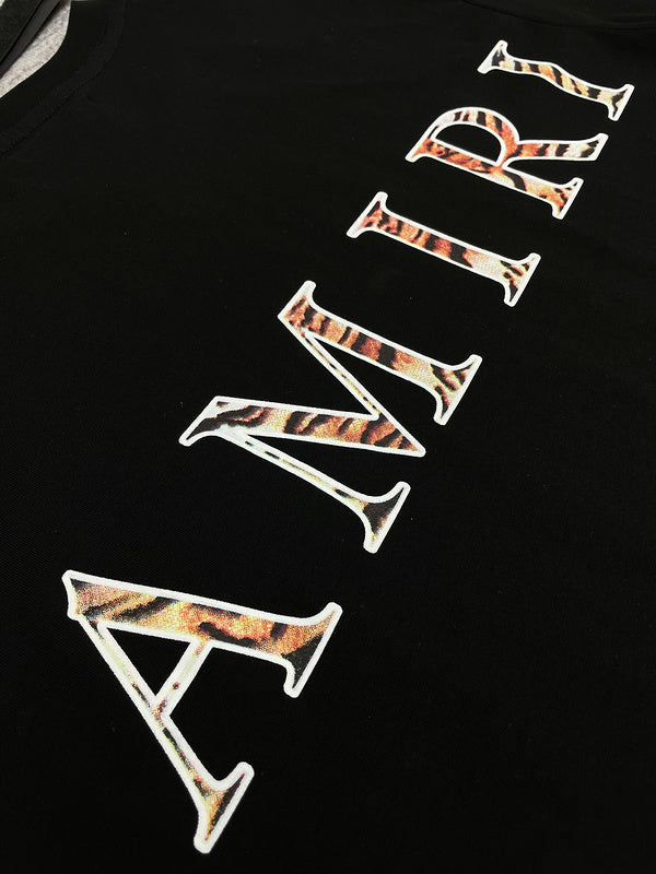 Close-up of Amiri t-shirt craftsmanship