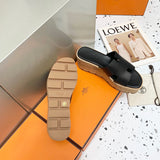 Hermes sandals Style 160 - logo and branding close-up