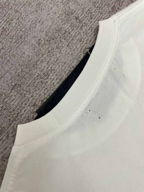 Close-up of Amiri t-shirt craftsmanship