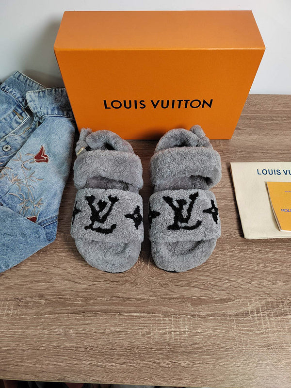 Louis Vuitton Nude Loafer Flats - Side Profile View