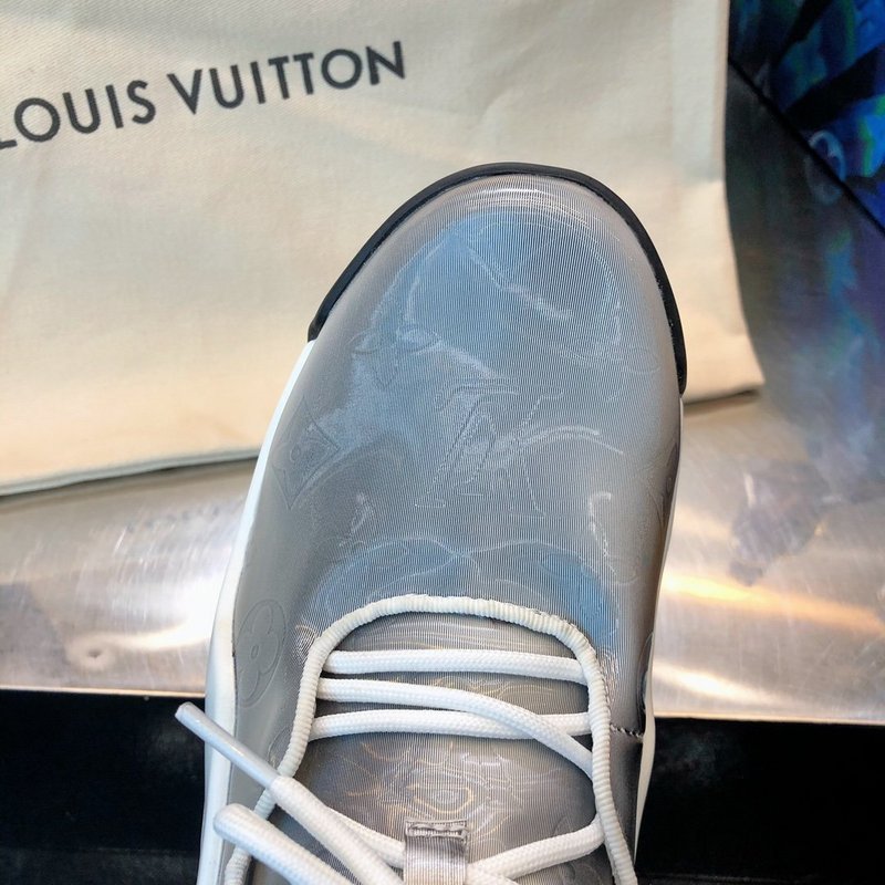 Close-up of Louis Vuitton shoes craftsmanship