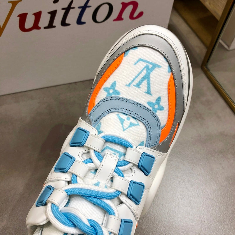 Louis Vuitton Grey Slip-On Sneakers - Heel Detail View