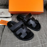 Hermès Tan Crisscross Strap Sandals - Sole Detail View