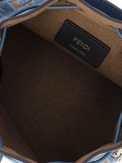 Close-up of Fendi shoulder bags hardware and fine stitching