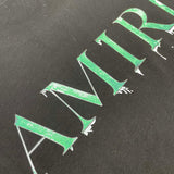 Close-up of Amiri t-shirt craftsmanship
