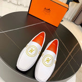 Hermès Beige Chunky Platform Sneakers - Close-Up Texture View