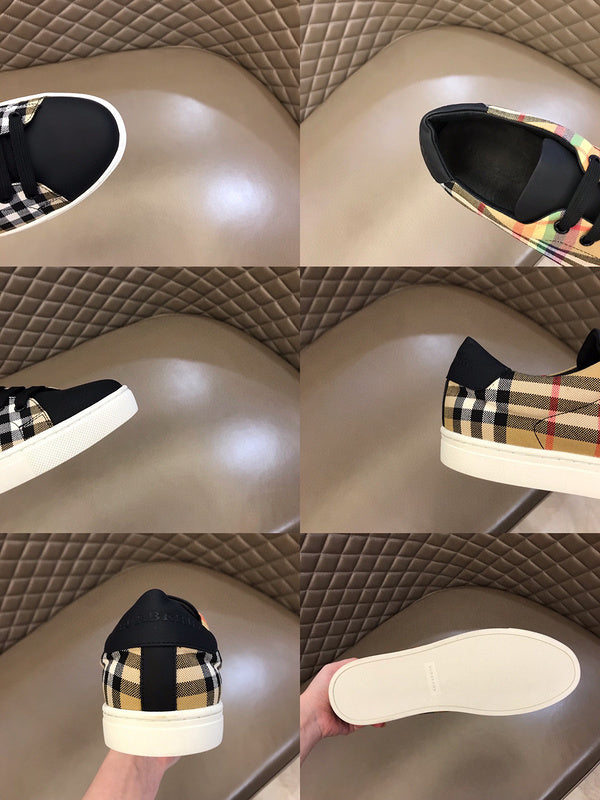 Burberry Burgundy Combat Boots - Back View