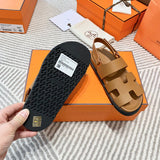 Hermes sandals Style 218 - logo and branding close-up