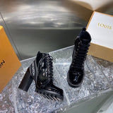 Louis Vuitton shoes Style 217 - close-up of bold signature style