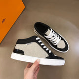 Hermès Beige Low-Top Sneakers - Angled View