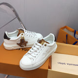Louis Vuitton White High-Top Sneakers - Side Profile View