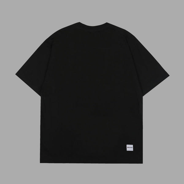 Close-up of Balenciaga t-shirt craftsmanship