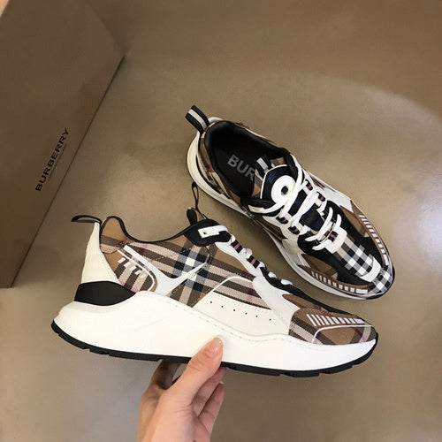 Burberry shoes Style 050 - front view, iconic logo design