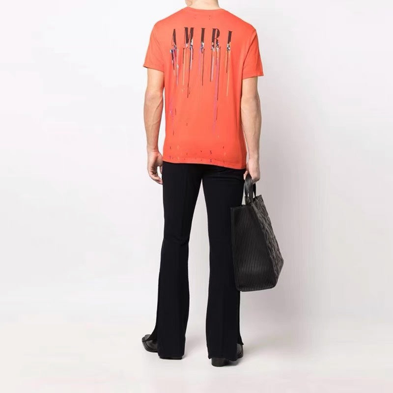 Amiri luxury t-shirt detail shot
