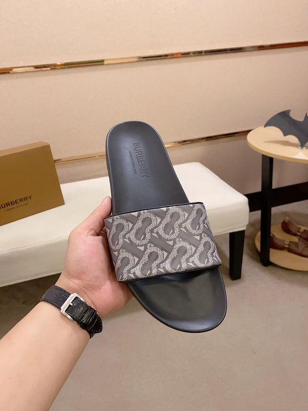Burberry Beige Slip-On Sneakers - Angled View