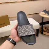Burberry Beige Slip-On Sneakers - Angled View