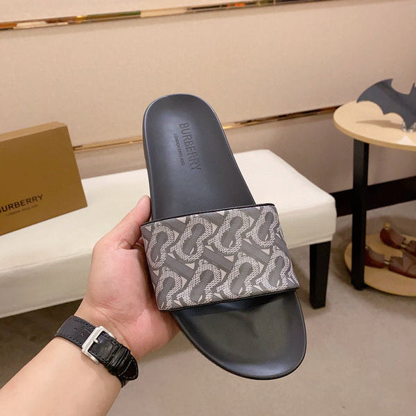 Burberry Beige Slip-On Sneakers - Angled View