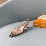 Louis Vuitton Nude Loafer Flats - Sole Detail View
