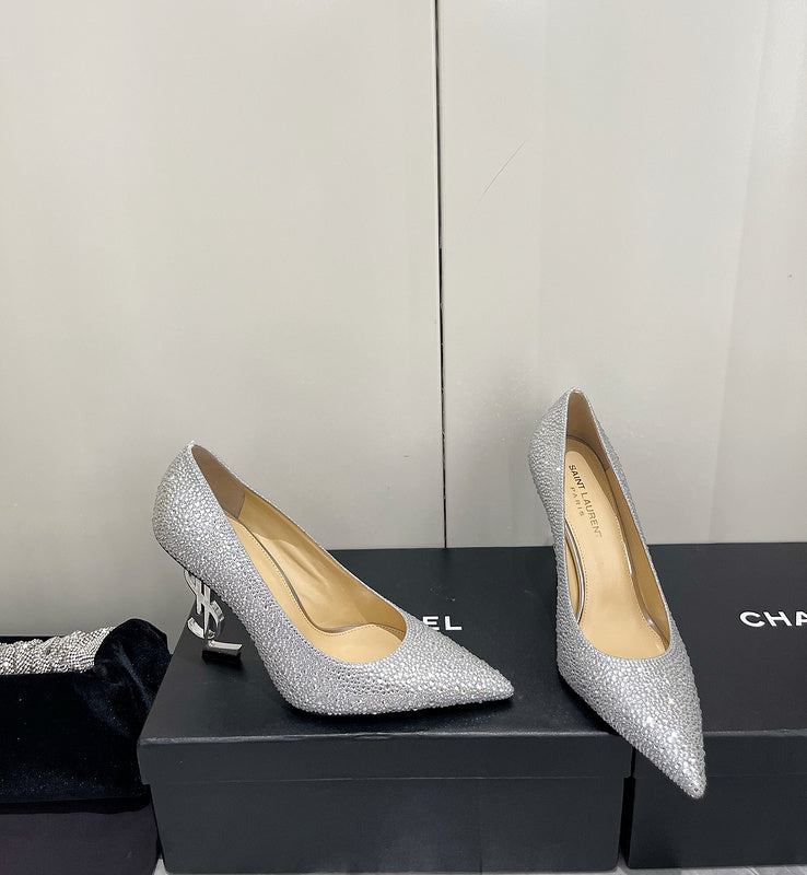 Saint Laurent luxury shoes detail shot